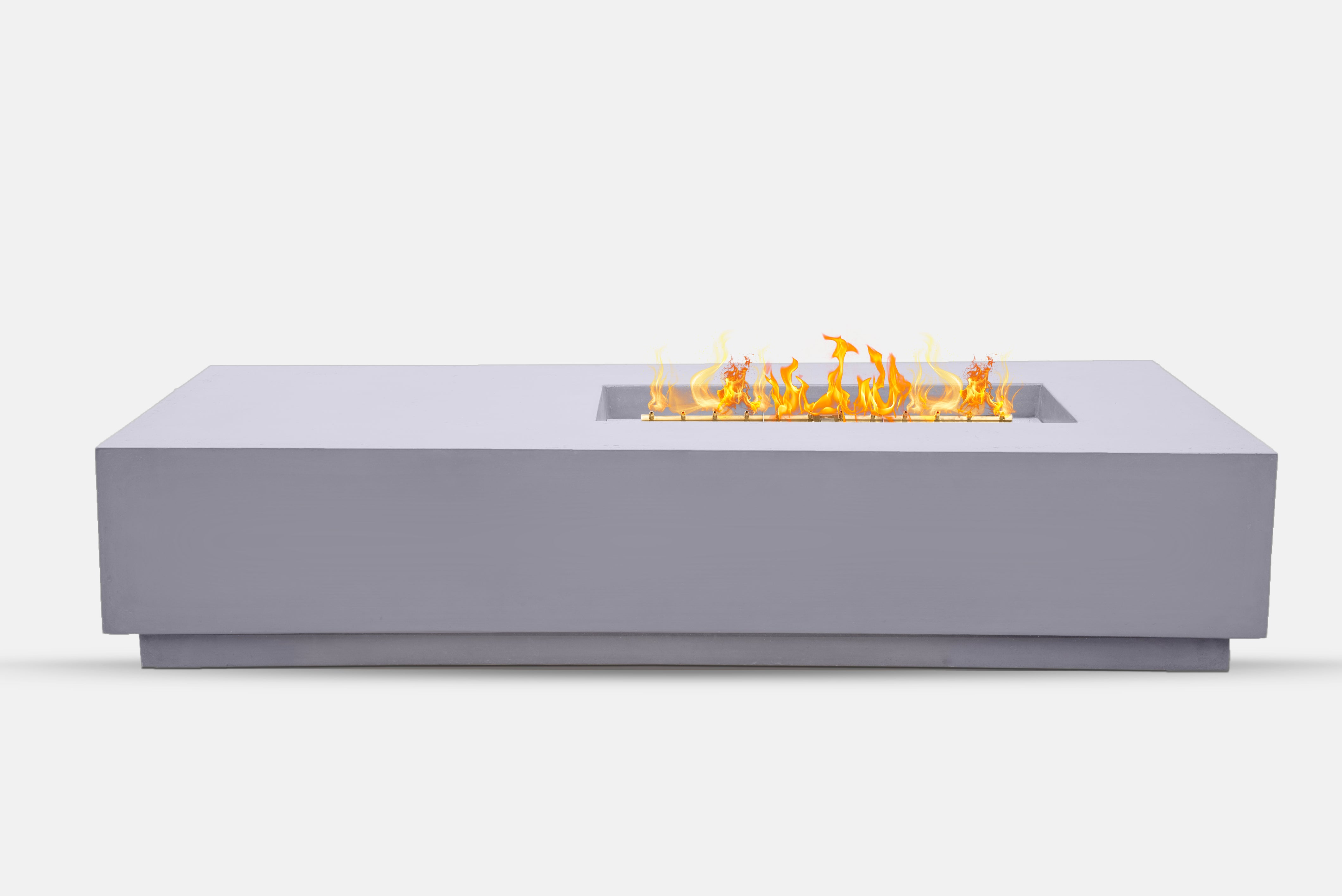80" MESA V Offset Rectangular Fire Table Concrete Fire Pit - NG or LP