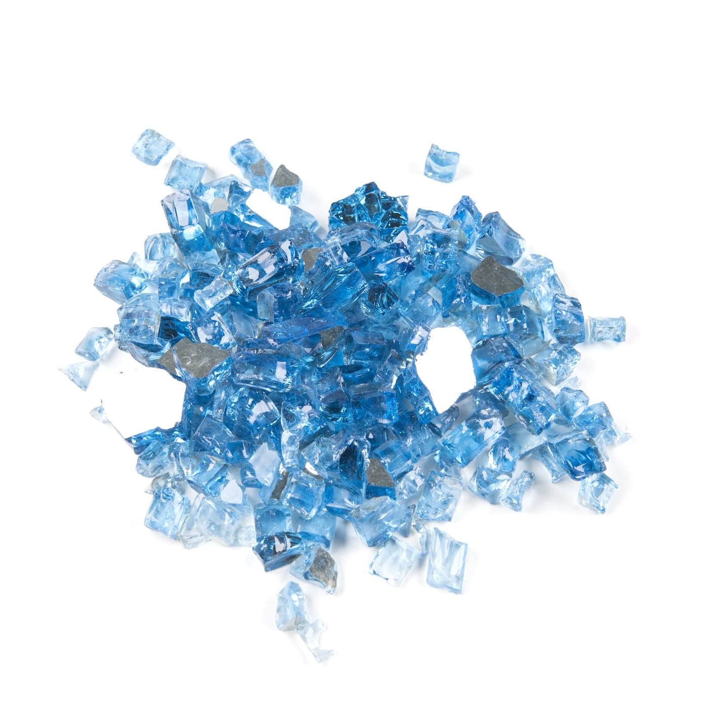 Ocean Blue - Fire Glass 1/2" Premium Tempered Reflective Fireglass