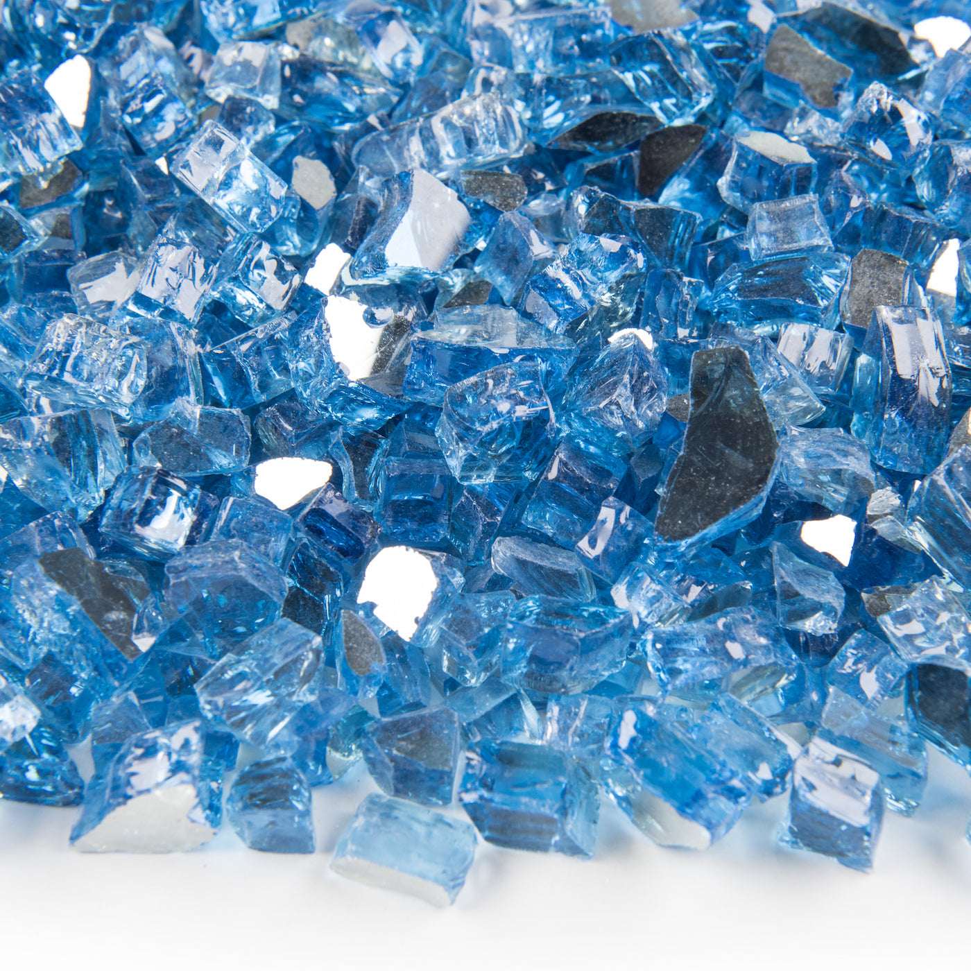 Ocean Blue - Fire Glass 1/2" Premium Tempered Reflective Fireglass