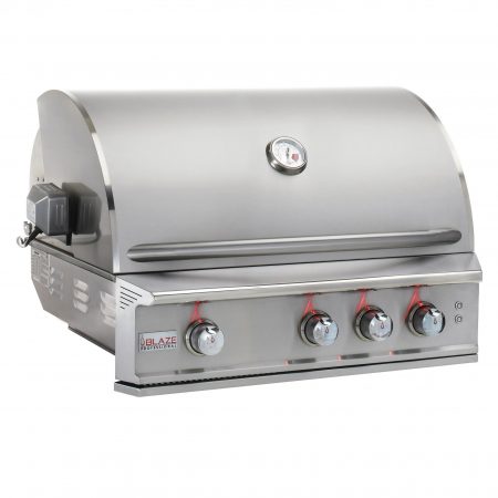 Blaze Professional LUX 34-Inch 3 Burner Built-In Gas Grill With Rear Infrared Burner BLZ-3PRO-LP/NG