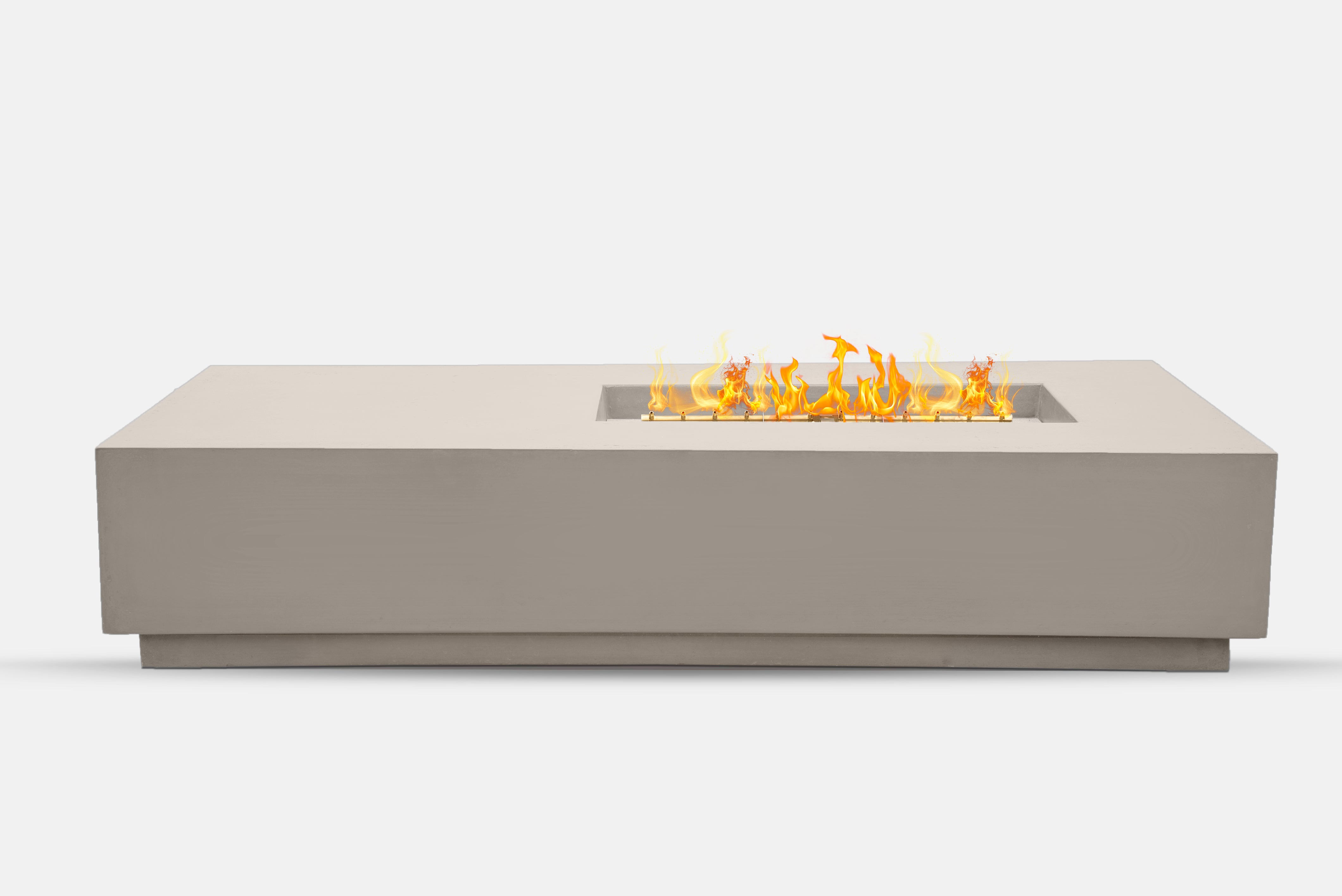 80" MESA V Offset Rectangular Fire Table Concrete Fire Pit - NG or LP