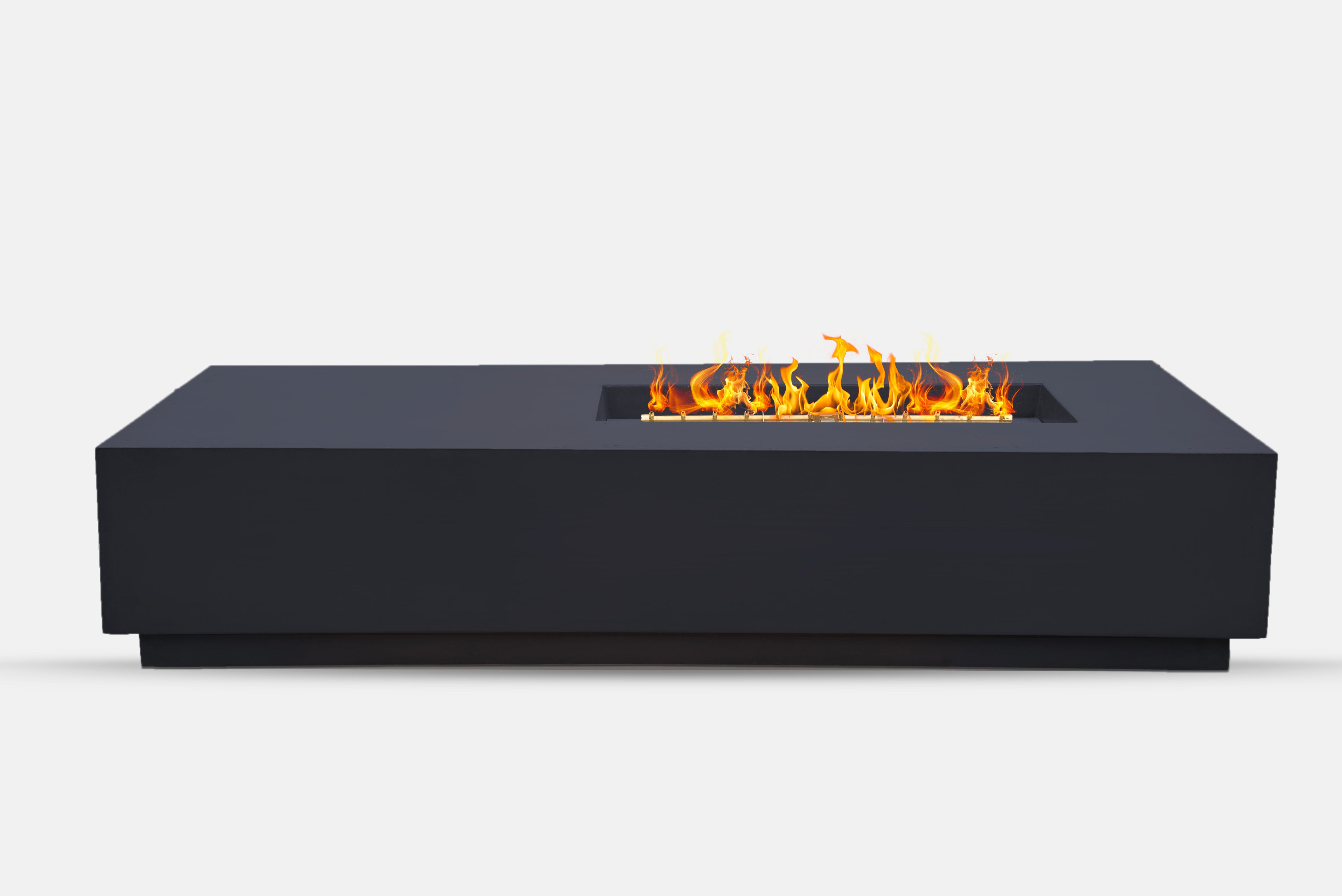 80" MESA V Offset Rectangular Fire Table Concrete Fire Pit - NG or LP