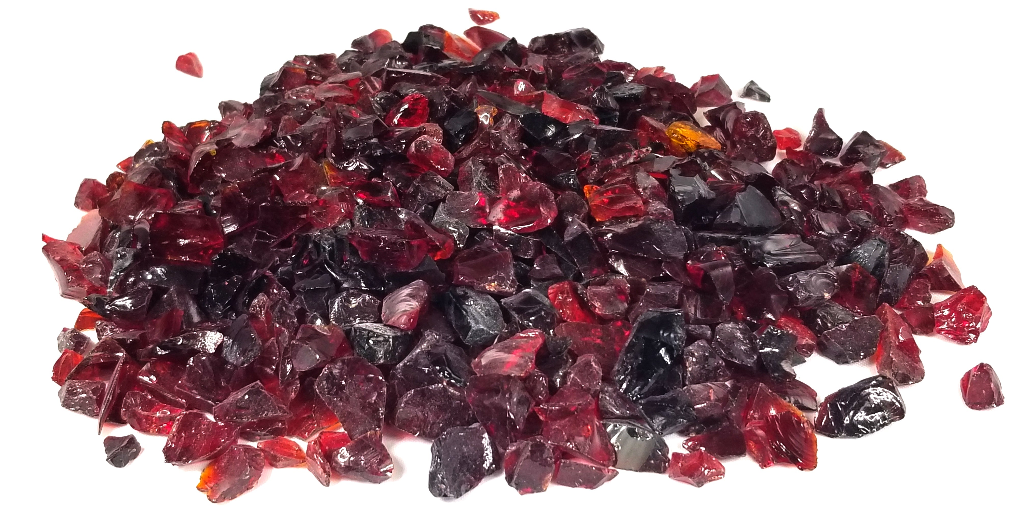 Red 1/4" Premium Fire Glass for Fireplace and Fire Pit - By the Pound
