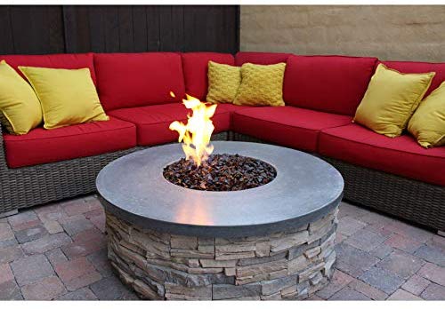 Amber 1/2" - 3/4" Large Premium Fire Glass for Fireplace and Fire Pit