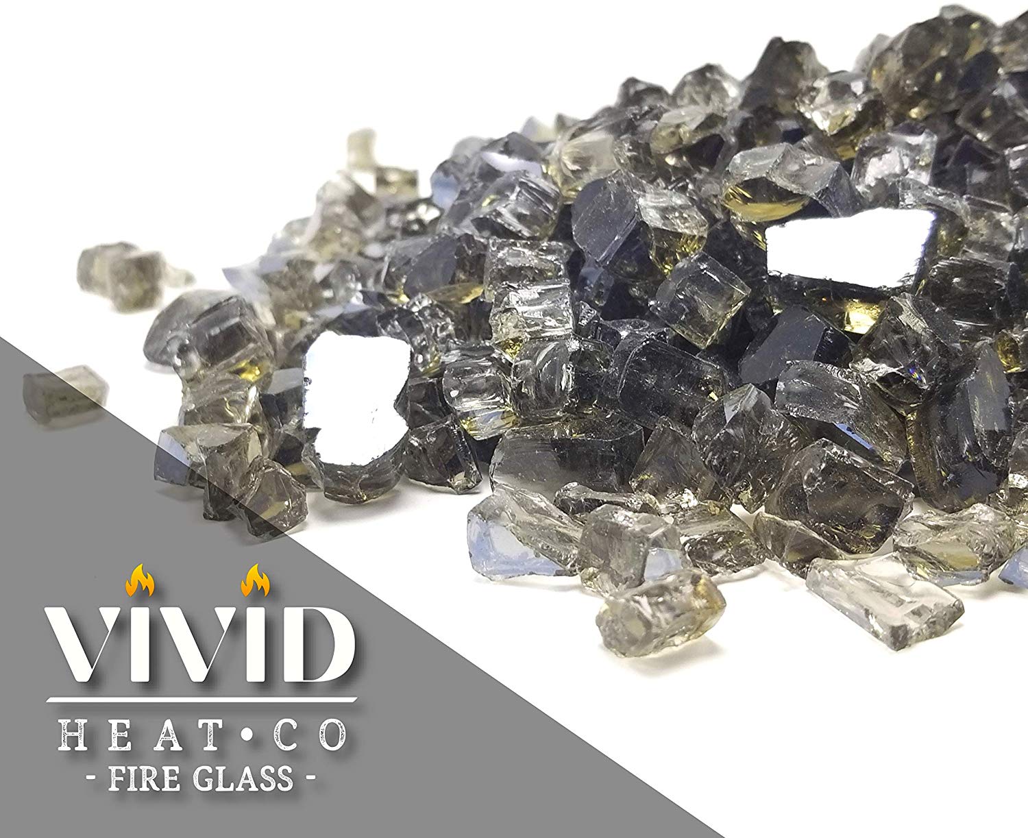 Bronze - Fire Glass 1/2" Premium Tempered Reflective Fireglass