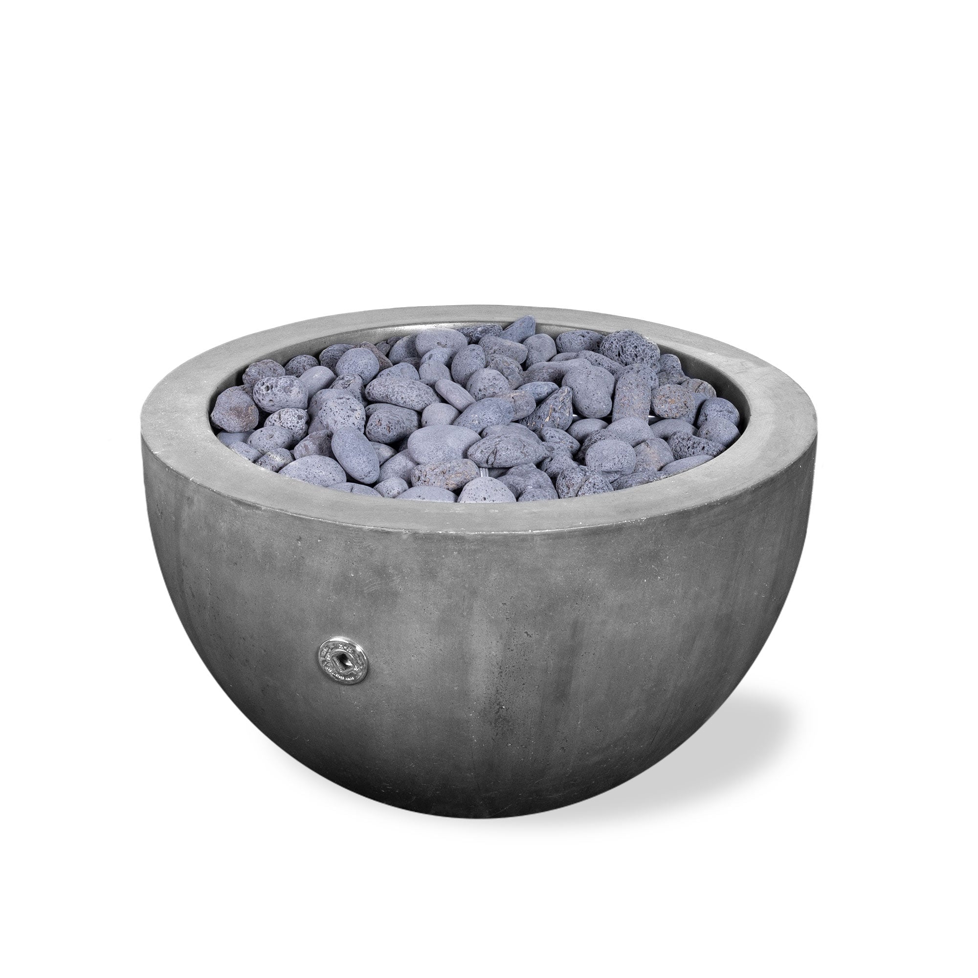 VIVID 3 - 30" Premium Round Cement Fire Pit Table Bowl GFRC Concrete - Natural Gas or Propane