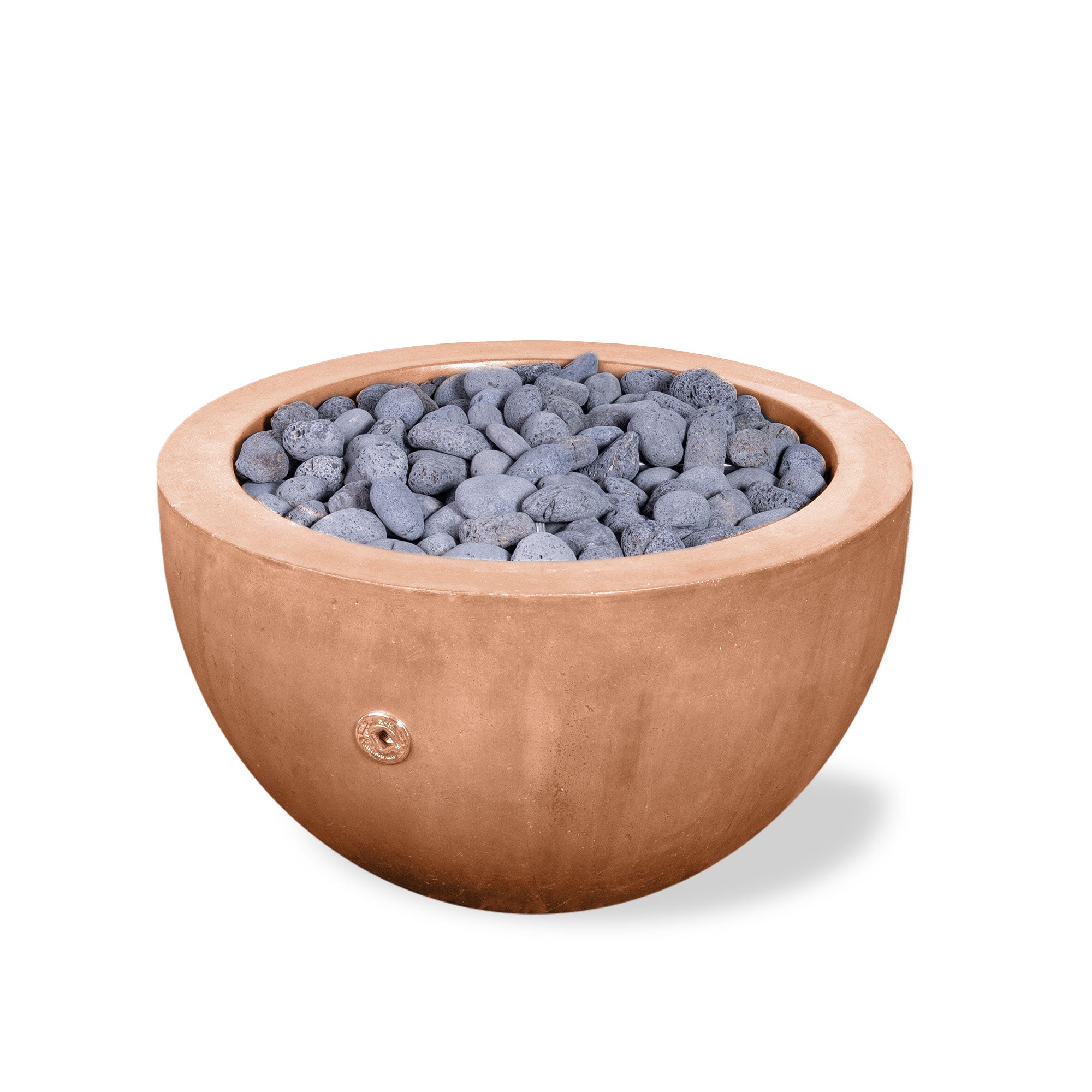 VIVID 3 - 30" Premium Round Cement Fire Pit Table Bowl GFRC Concrete - Natural Gas or Propane